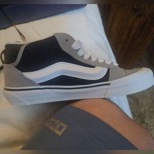 Vans Black, Gray & White High-Top Skate Sneakers